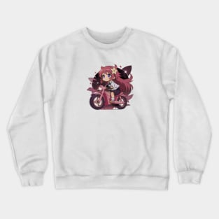 NIght Rider Chibi Girl Crewneck Sweatshirt